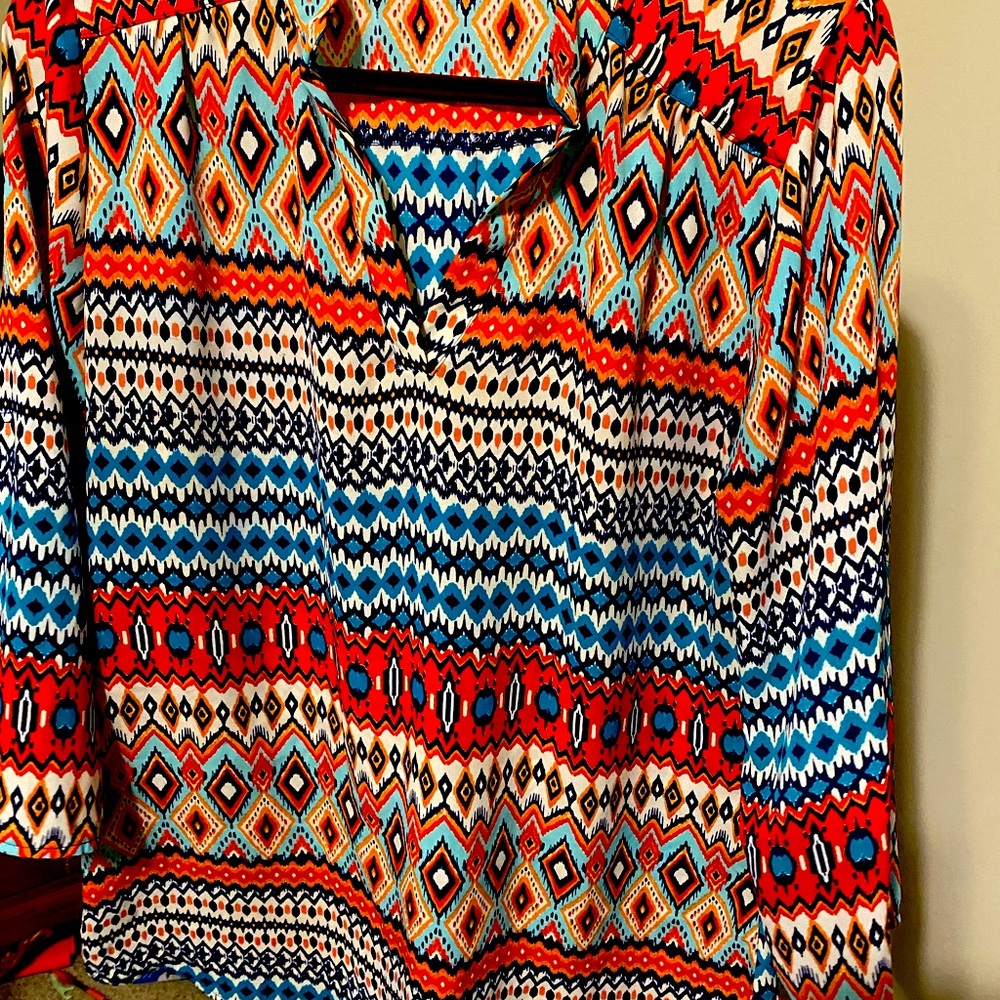 Multi color blouse you can dress up or down
